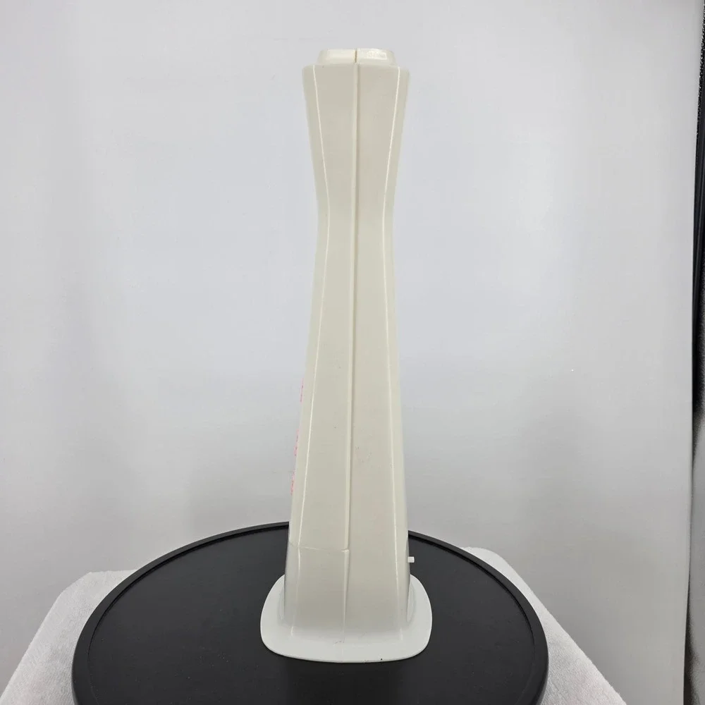 Vintage Rubbermaid Party Plan Plastic Toilet Brush Caddy Pink Floral Retro Decor